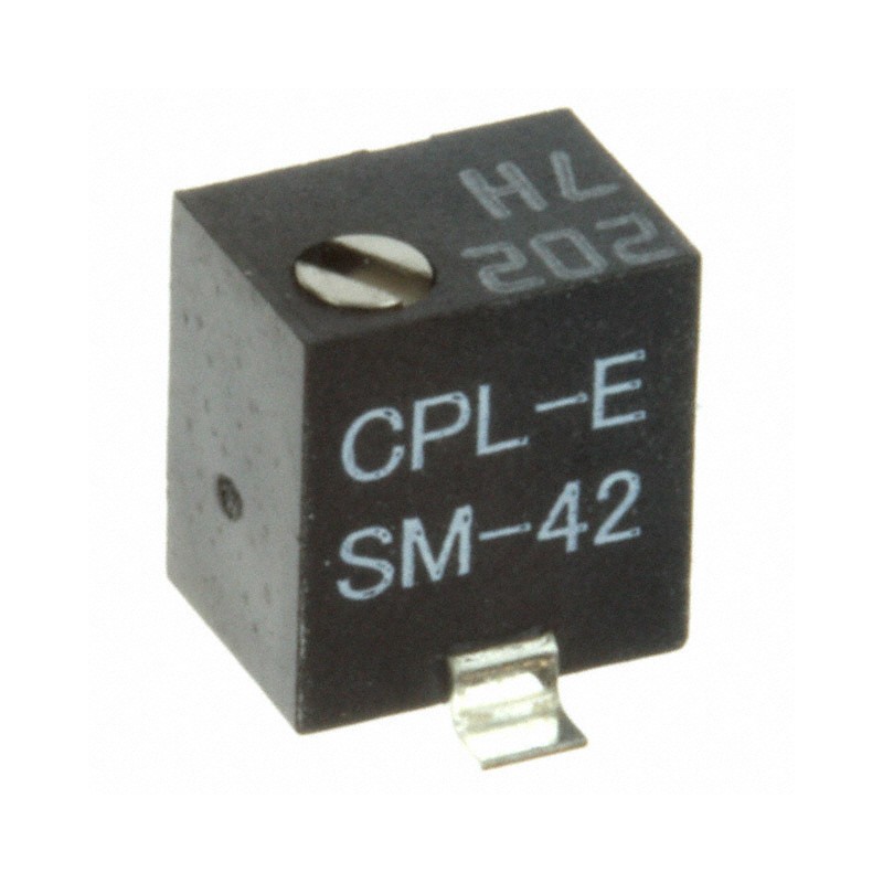 1 pcs : SM-42TX202 - TRIMMER 2K OHM 0.25W GW TOP ADJ