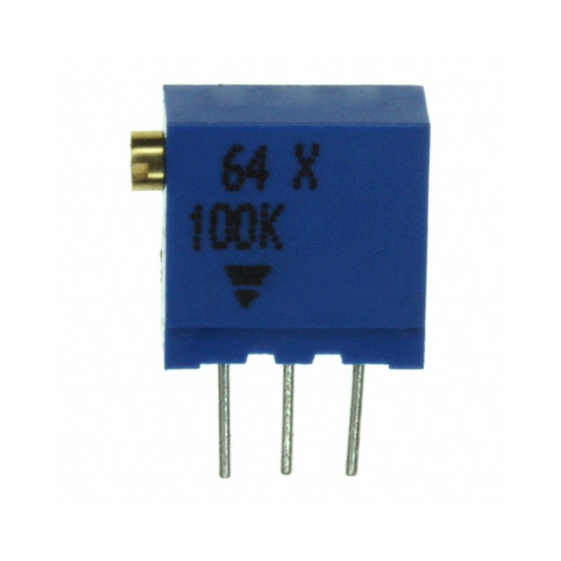 1 pcs : M64X104KB40 - TRIMMER 100KOHM 0.5W PC PIN SIDE