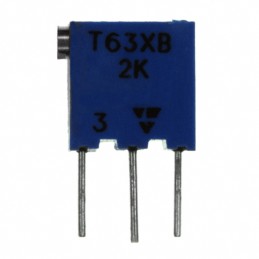 1 pcs : T63XB203KT20 - TRIMMER 20KOHM 0.25W PC PIN SIDE
