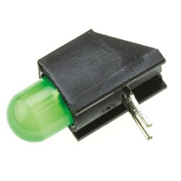 20 pcs - Dialight 550-2207F, Green Right Angle PCB LED Indicator 5mm (T-1 3/4), Through Hole