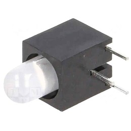 20 pcs - Kingbright L-59BL/1EGW, Green & Red Right Angle PCB LED Indicator, Through Hole 2.5 V