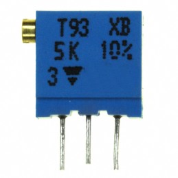 1 pcs : T93XB502KT20 - TRIMMER 5K OHM 0.5W PC PIN SIDE