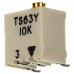 1 pcs : TS63Y102KR10 - TRIMMER 1K OHM 0.25W GW TOP ADJ