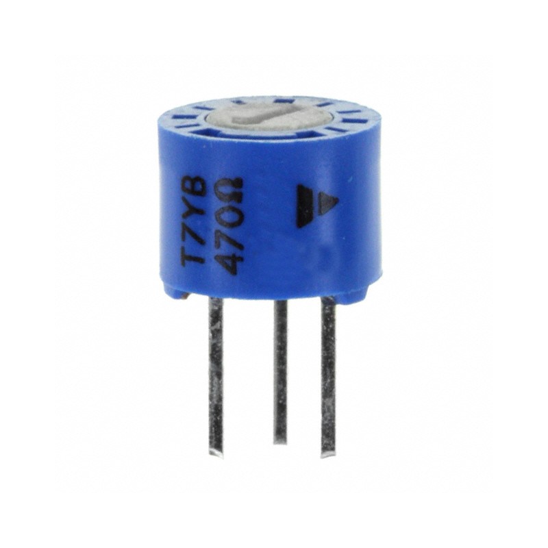 1 pcs : T7YB471MB40 - TRIMMER 470 OHM 0.5W PC PIN TOP