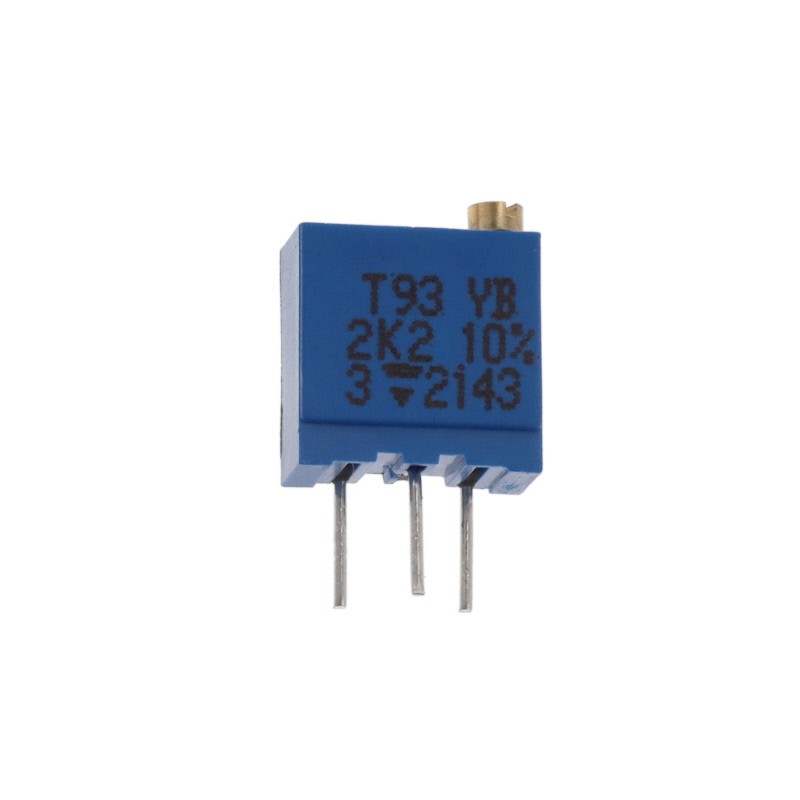 1 pcs : T93YB222KT20 - TRIMMER 2.2K OHM 0.5W PC PIN TOP