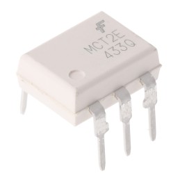 25 pcs - onsemi, MCT2EM DC Input Transistor Output Optocoupler, Through Hole, 6-Pin MDIP