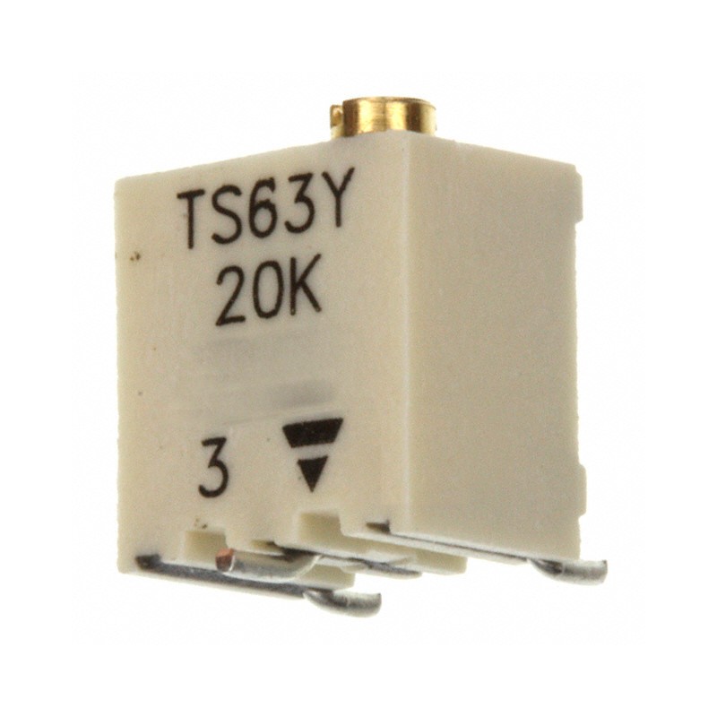 1 pcs : TS63Y202KR10 - TRIMMER 2K OHM 0.25W GW TOP ADJ