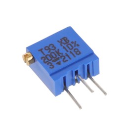 1 pcs : T93XB204KT20 - TRIMMER 200KOHM 0.5W PC PIN SIDE