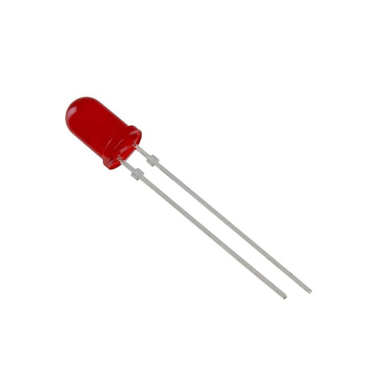 25 pcs - Vishay1.9 V Red LED 5 mm Through Hole, Low Current TLLR5400