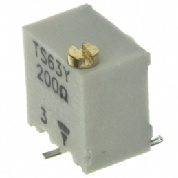 1 pcs : TS63Y201KR10 - TRIMMER 200 OHM 0.25W GW TOP ADJ