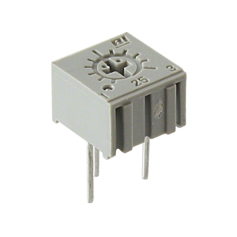 1 pcs : 25PR2KLF - TRIMMER 2K OHM 0.5W PC PIN TOP