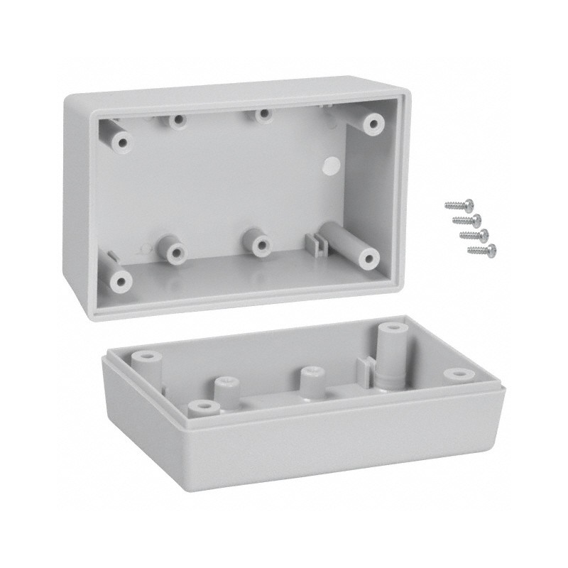 1 pcs : 112,GY - BOX ABS GRAY 3.6'L X 2.25'W