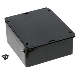 1 pcs : 1591USFLBK - BOX PLASTIC BLK 4.72'L X 4.72'W