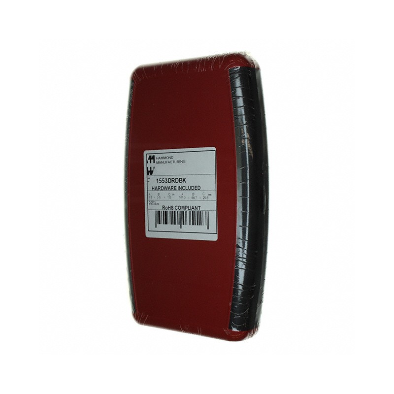 1 pcs : 1553DRDBK - BOX ABS RED 5.8'L X 3.50'W