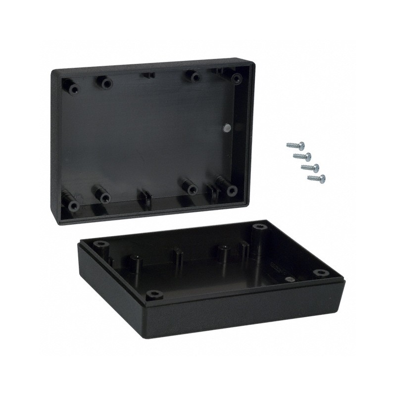 1 pcs : 131,BK - BOX ABS BLACK 4.38'L X 3.25'W