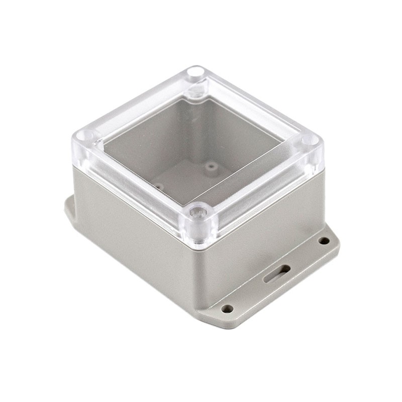 1 pcs : RP1065BFC - BOX ABS GRAY/CLR 4.53'L X 3.28'W