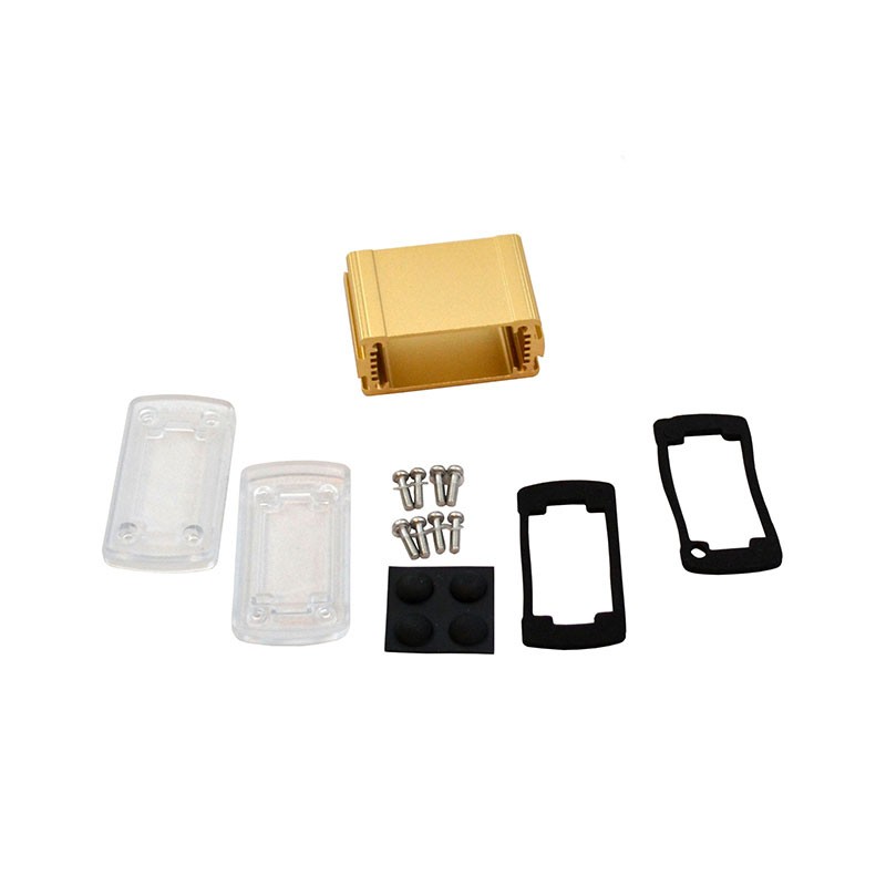 1 pcs : EXN-23350-GDP - BOX ALUM CLR/GLD 1.93'LX2.71'W