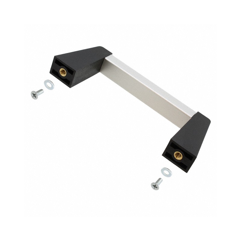 1 pcs : 1427NBC - HANDLE ALUM BLK/CLR MTG CTR 3.5'