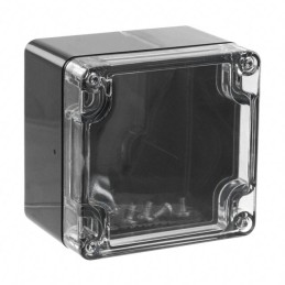 1 pcs : RB33P06C16B - BOX PLAS BLK/CLR 3.23'L X 3.15'W