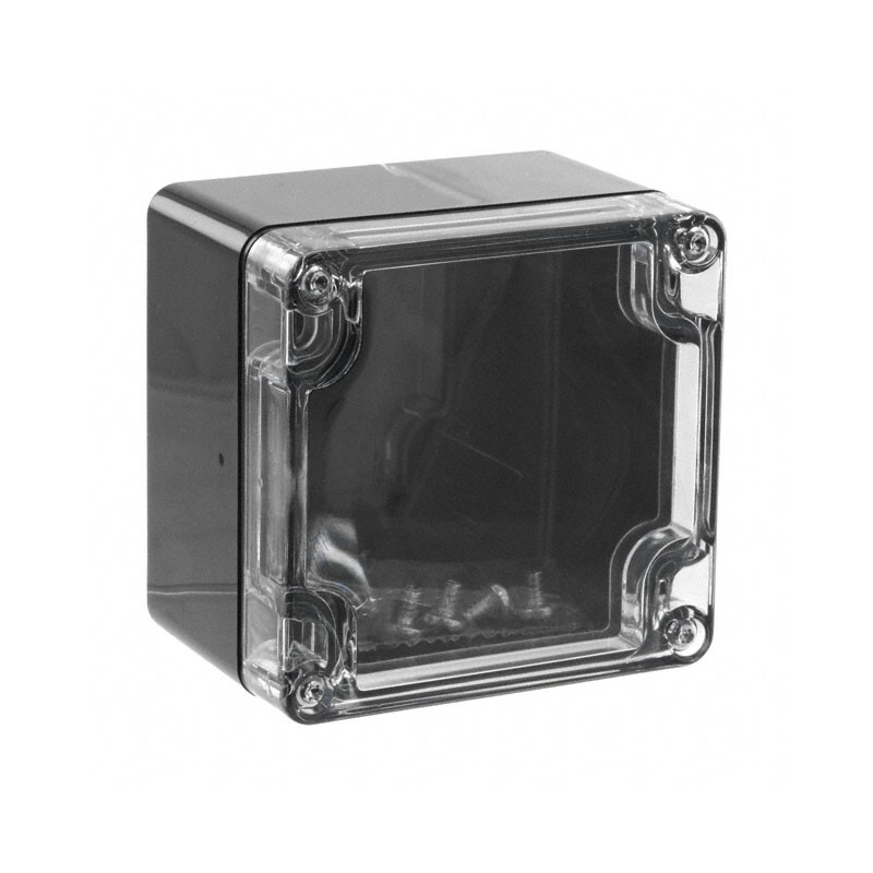 1 pcs : RB33P06C16B - BOX PLAS BLK/CLR 3.23'L X 3.15'W