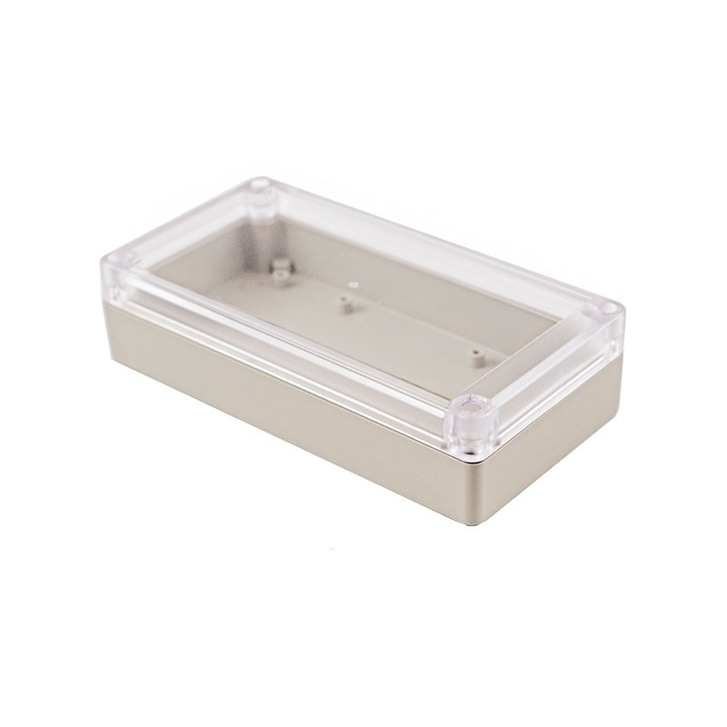 1 pcs : RP1165C - BOX ABS GRAY/CLR 6.54'L X 3.41'W