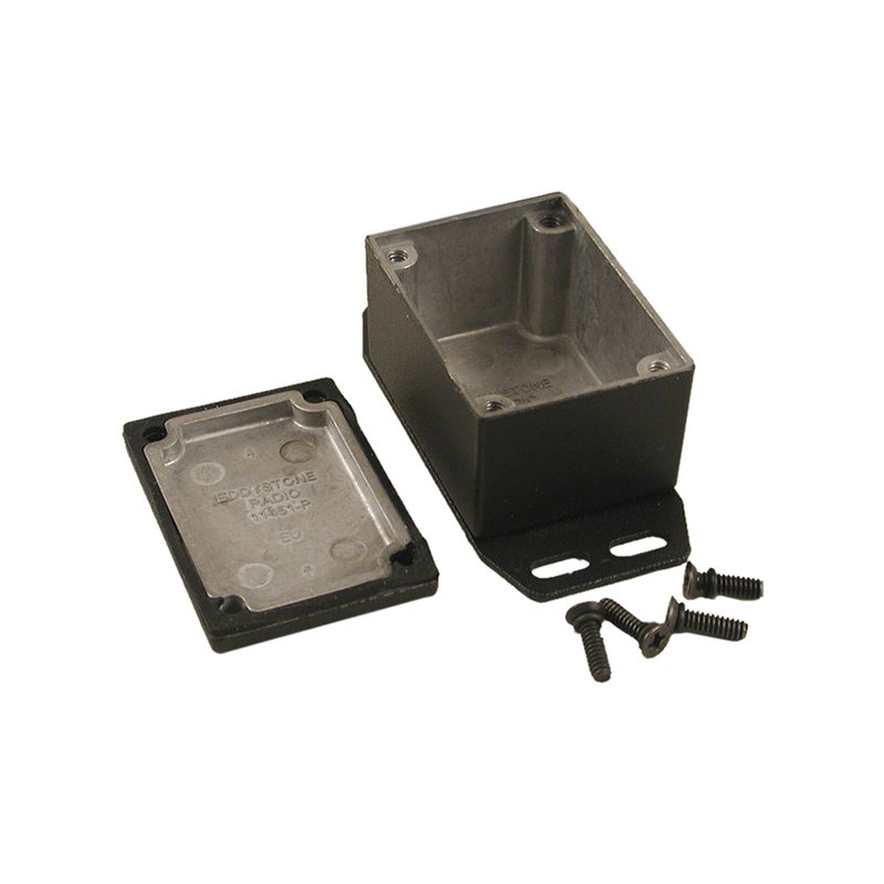 1 pcs : 1590WHFBK - BOX ALUM BLACK 2.07'L X 1.5'W