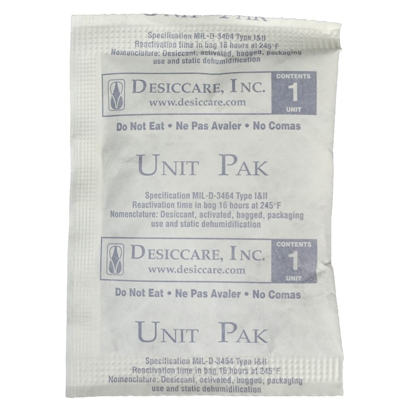 300 pcs - SCS Humidity Indicating Desiccator, 1PLDES, Silica Gel, 33g