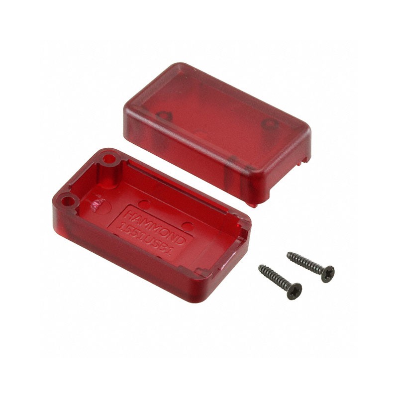 1 pcs : 1551USB1TRD - BOX ABS TRN RED 1.38'L X 0.79'W