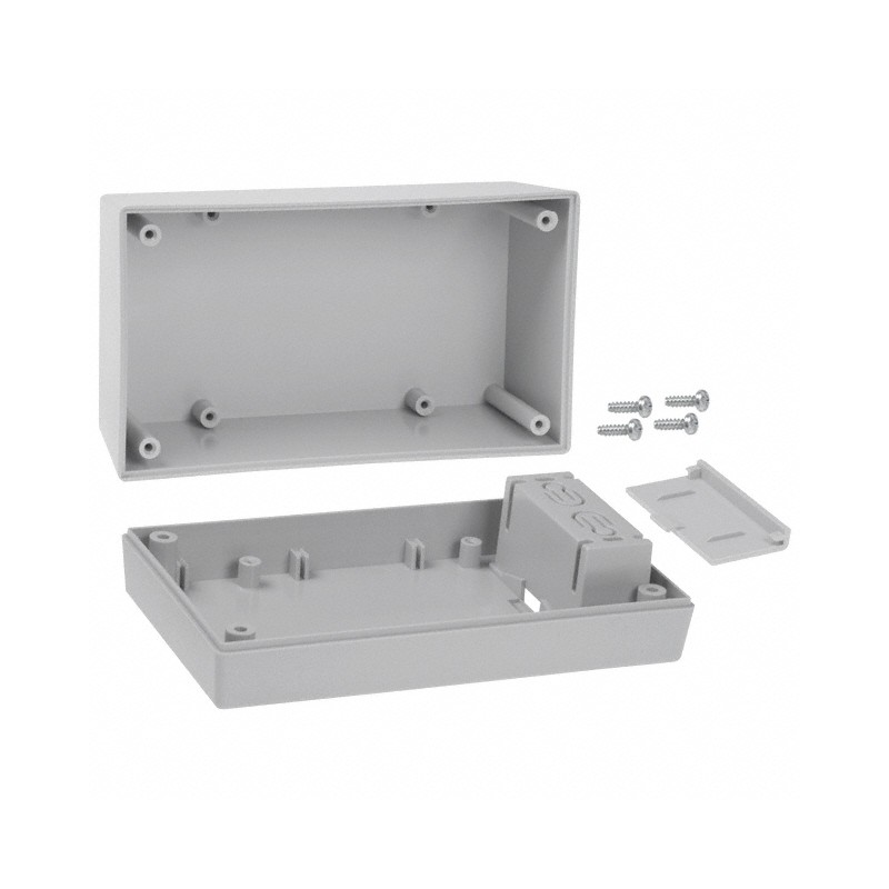 1 pcs : 253I,GY - BOX ABS GRAY 5.62'L X 3.25'W