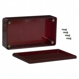 1 pcs : 1591BTRD - BOX PLAS TRN RED 4.41'L X 2.44'W