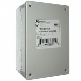 1 pcs : 1591XXTGY - BOX PLASTIC GRAY 4.85'L X 3.28'W