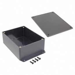 1 pcs : CU-3283-MB - BOX ABS BLACK 6.112'L X 4.612'W