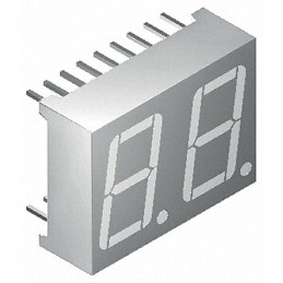 4 pcs - DC56-11SURKWA Kingbright 2 Digit 7-Segment LED Display, CC Red 85 mcd RH DP 14.2mm