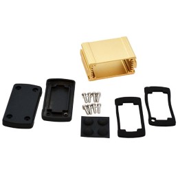 1 pcs : EXN-23350-GD - BOX ALUM BLK/GOLD 2.71'LX1.93'W