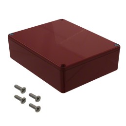 1 pcs : 1590BBRD - STOMP BOX ALUM RED 4.71'LX3.7'W