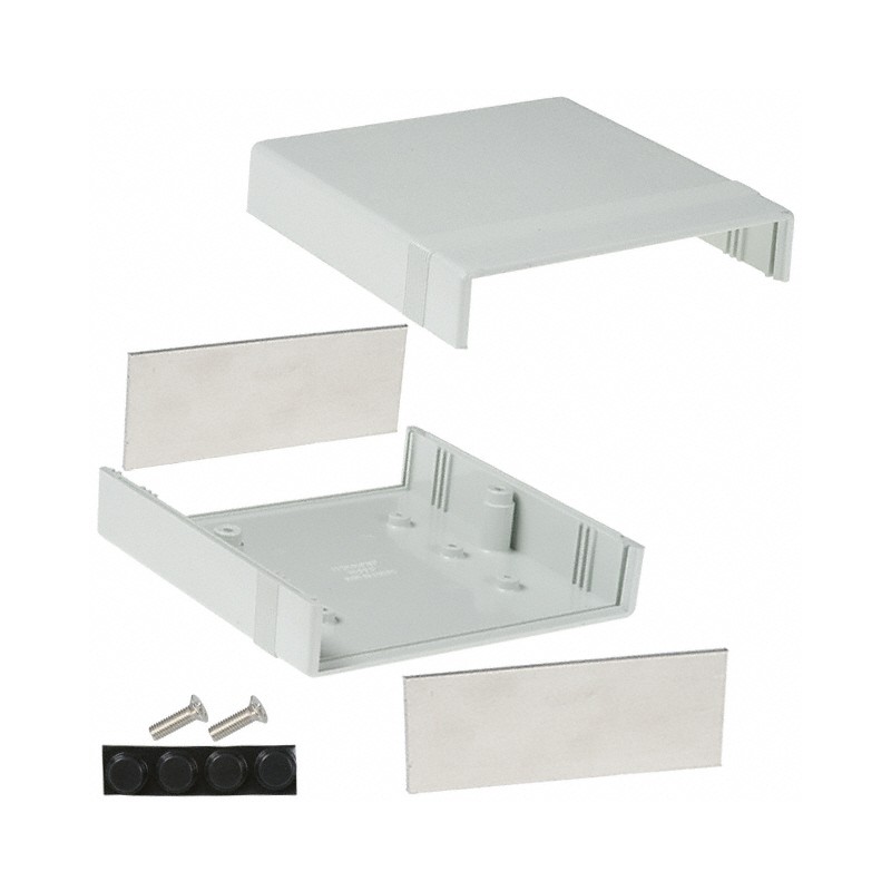 1 pcs : 1598BGY - BOX PLASTIC GRAY 5.32'L X 5.29'W