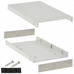 1 pcs : 1598FSGY - BOX PLASTIC GRAY 9.83'L X 6.27'W