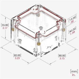 1 pcs : RB33P06C16C - BOX PLASTIC CLR 3.23'L X 3.15'W