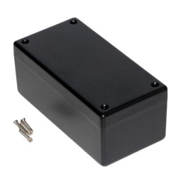 1 pcs : 1594DWBK - BOX PLASTIC BLK 5.18'L X 2.61'W