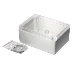 1 pcs : RP1215C - BOX ABS GRAY/CLR 5.71'L X 4.13'W