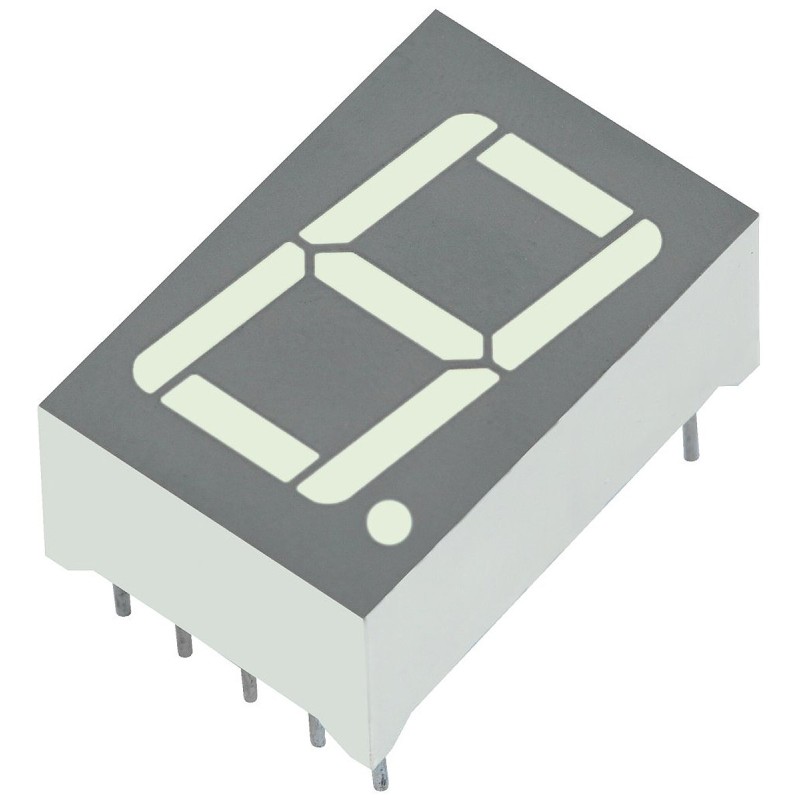 4 pcs - SA56-11SURKWA Kingbright 7-Segment LED Display, CA Red 97 mcd RH DP 14.2mm