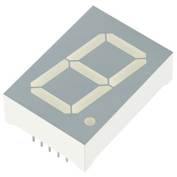 4 pcs - SA10-21SYKWA Kingbright 7-Segment LED Display, CA Yellow 400 mcd RH DP 25.4mm