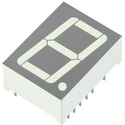 4 pcs - SA08-21SURKWA Kingbright 7-Segment LED Display, CA Red 61 mcd RH DP 20.3mm