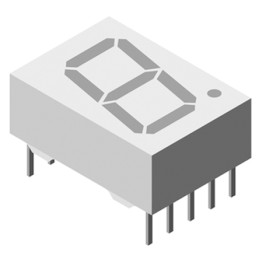 5 pcs - TDSR1360 Vishay 7-Segment LED Display, CC Red 3.6 mcd RH DP 13mm