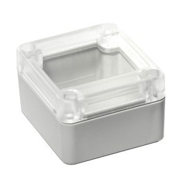 1 pcs : RP1025C - BOX ABS GRAY/CLR 2.58'L X 2.38'W