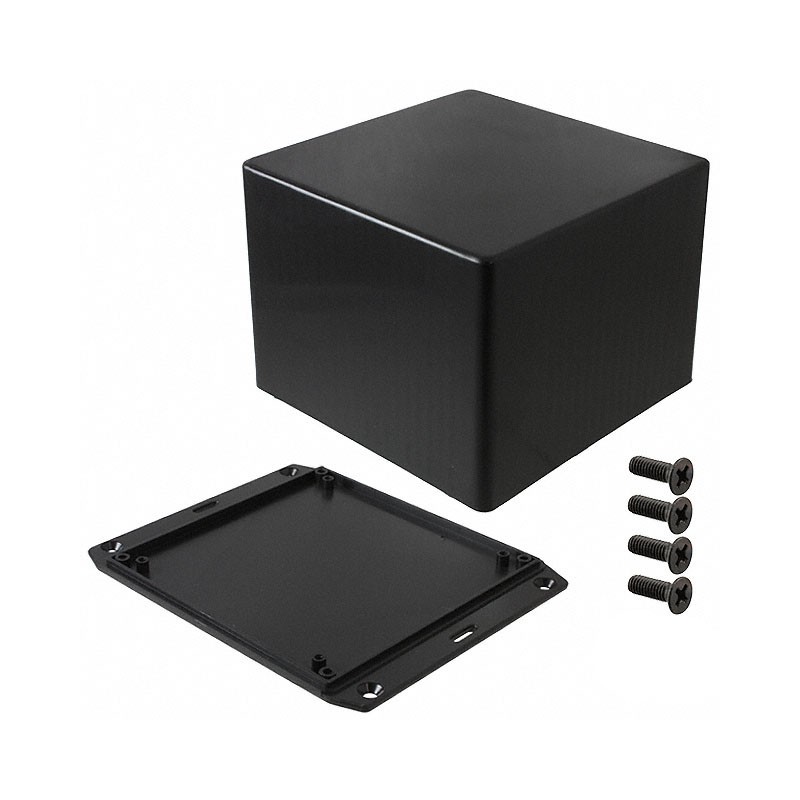 1 pcs : 1591VSFLBK - BOX PLASTIC BLK 4.72'L X 4.72'W