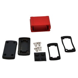 1 pcs : EXN-23350-RD - BOX ALUM BLK/RED 2.71'L X 1.93'W