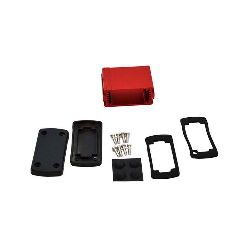 1 pcs : EXN-23350-RD - BOX ALUM BLK/RED 2.71'L X 1.93'W