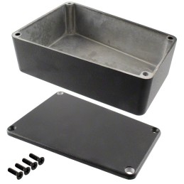 1 pcs : 1590TRPBBK - BOX ALUM BLACK 4.41'L X 3.11'W