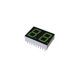5 pcs - LB-502MN ROHM 2 Digit LED LED Display, CC Green 25 mcd RH DP 13mm